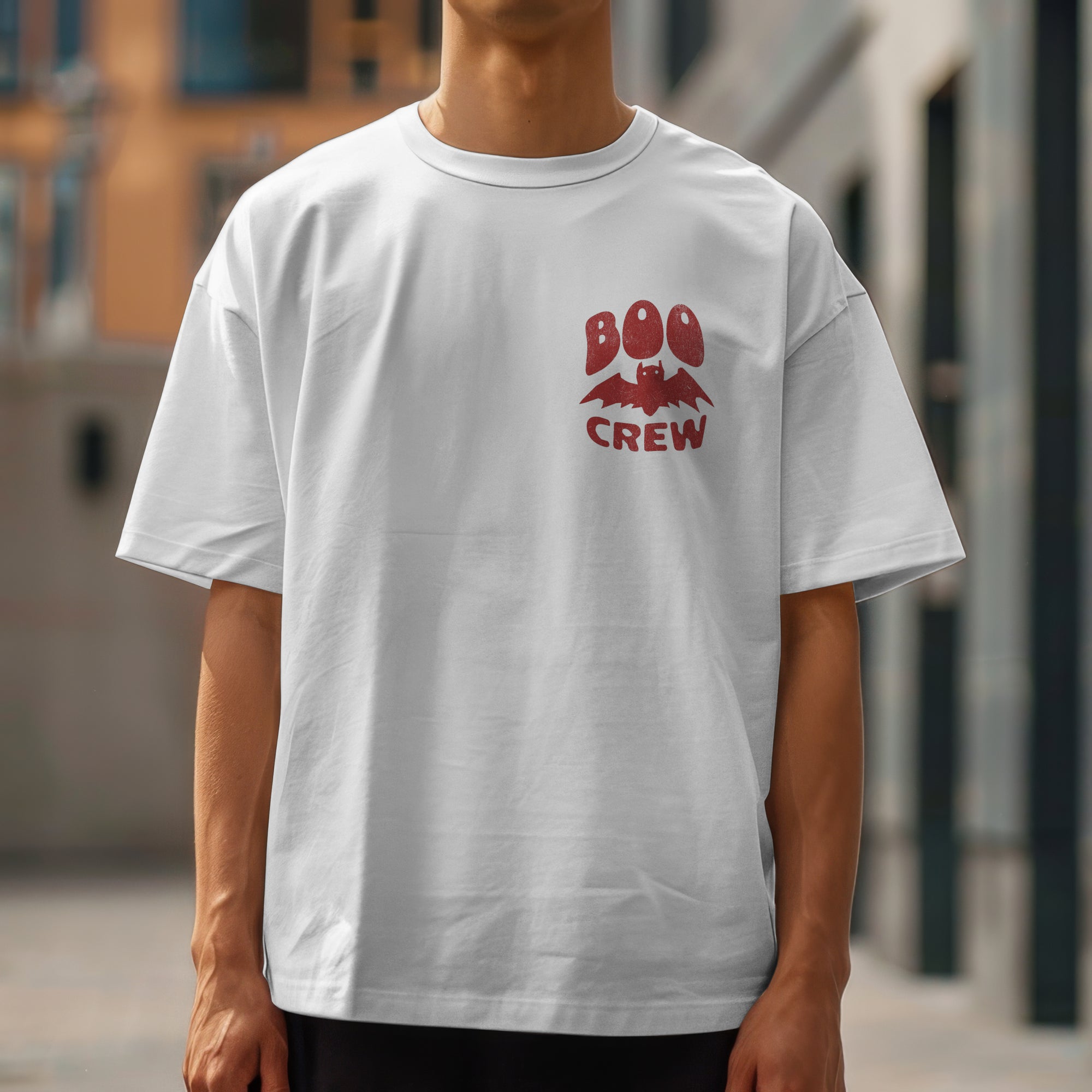 Spooky Season "Boo Crew" Bat Graphic T-Shirt