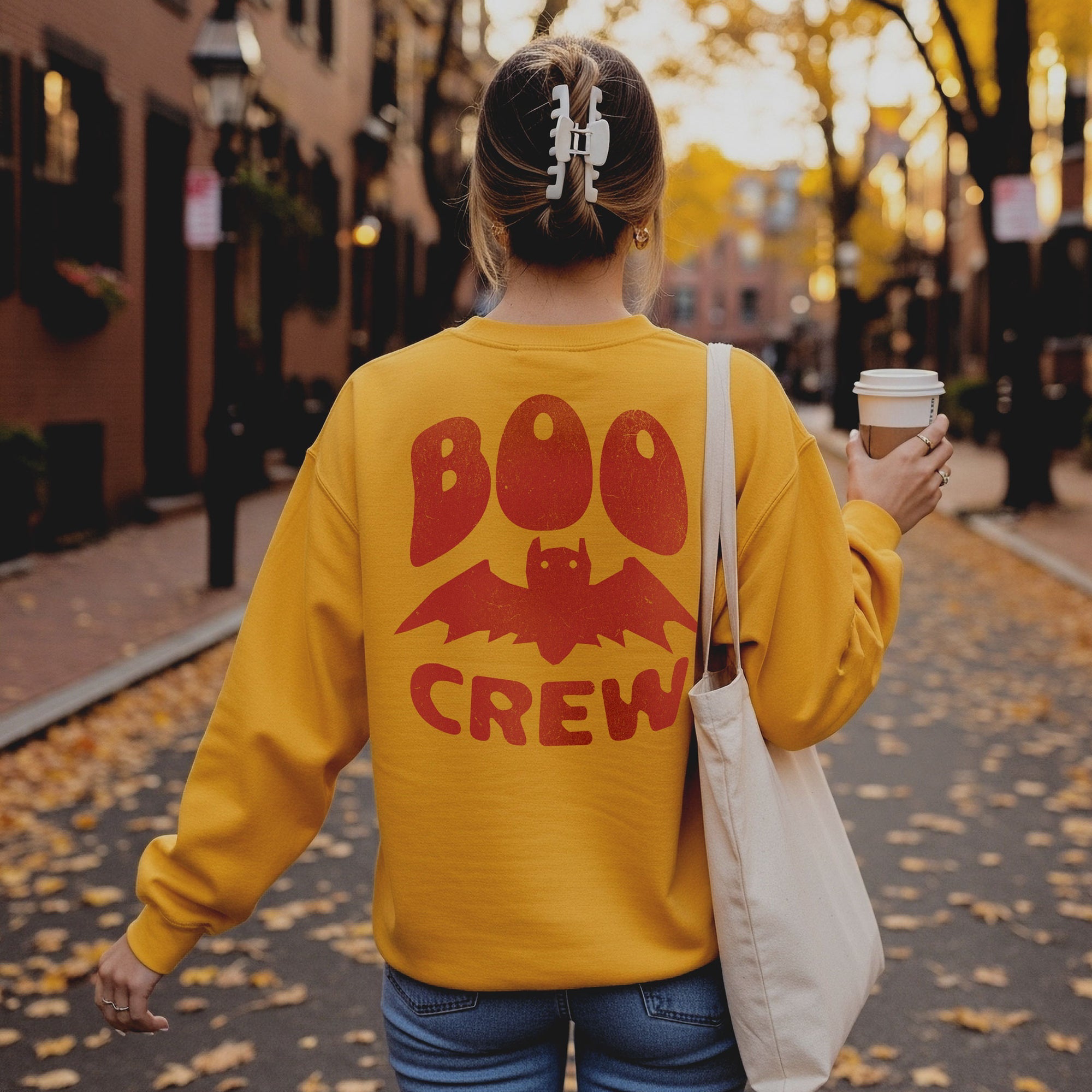 Spooky Season "Boo Crew" Graphic Sweatshirt