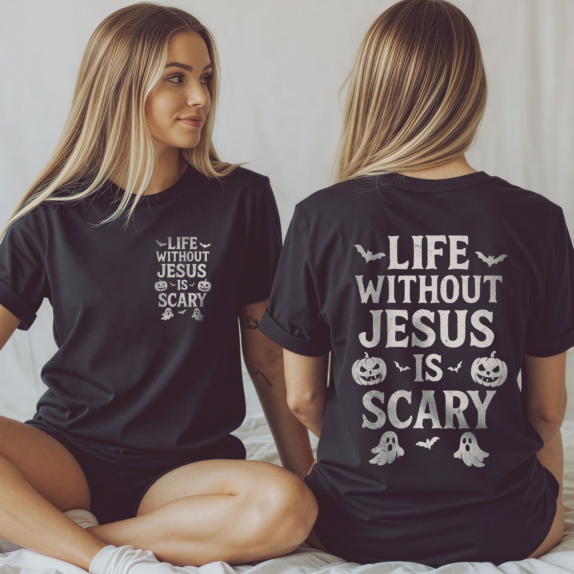Life Without Jesus Is Scary Retro Halloween T-shirt