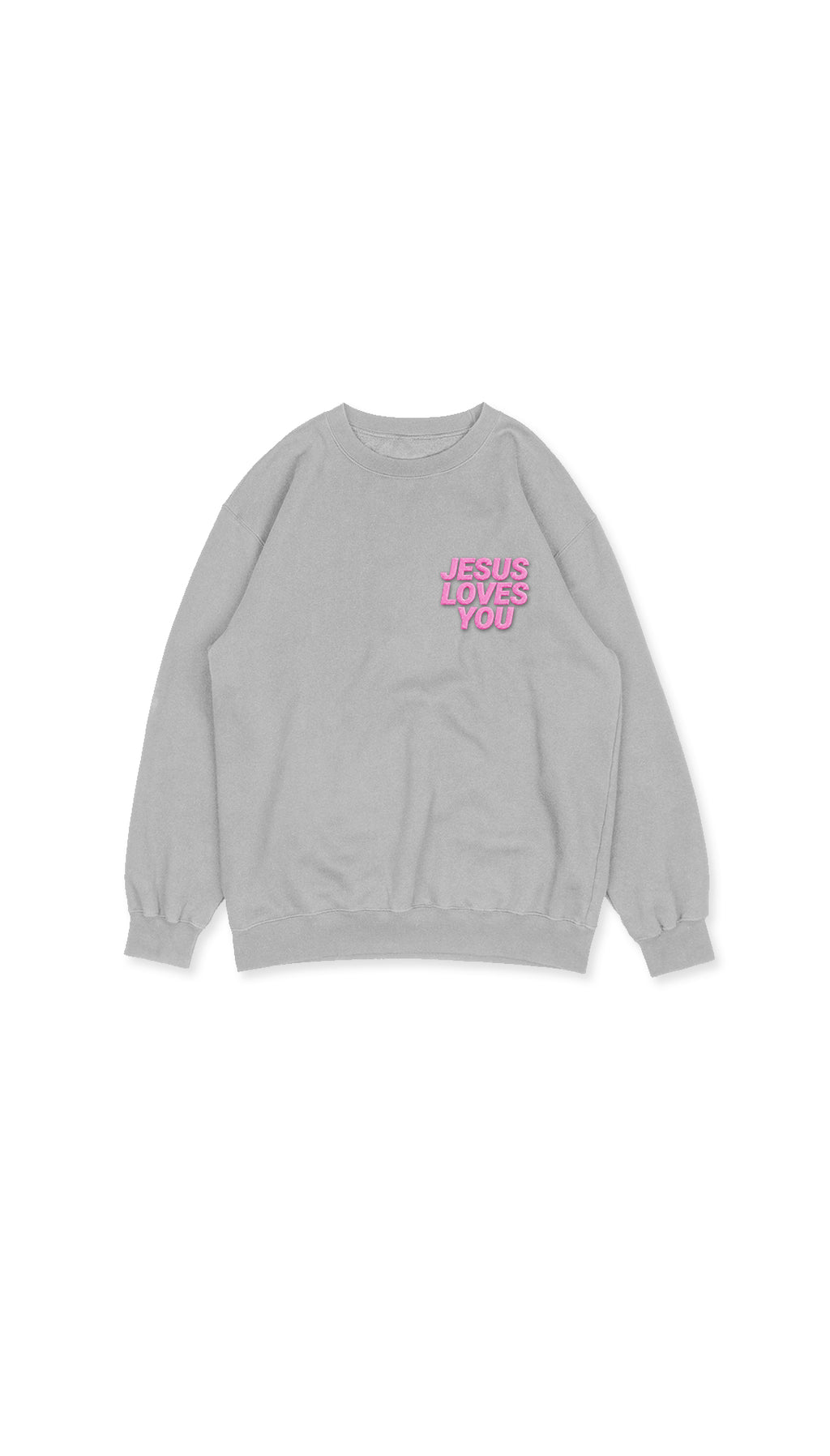Jesus Loves You Pocket-Logo Embroidered Sweatshirt