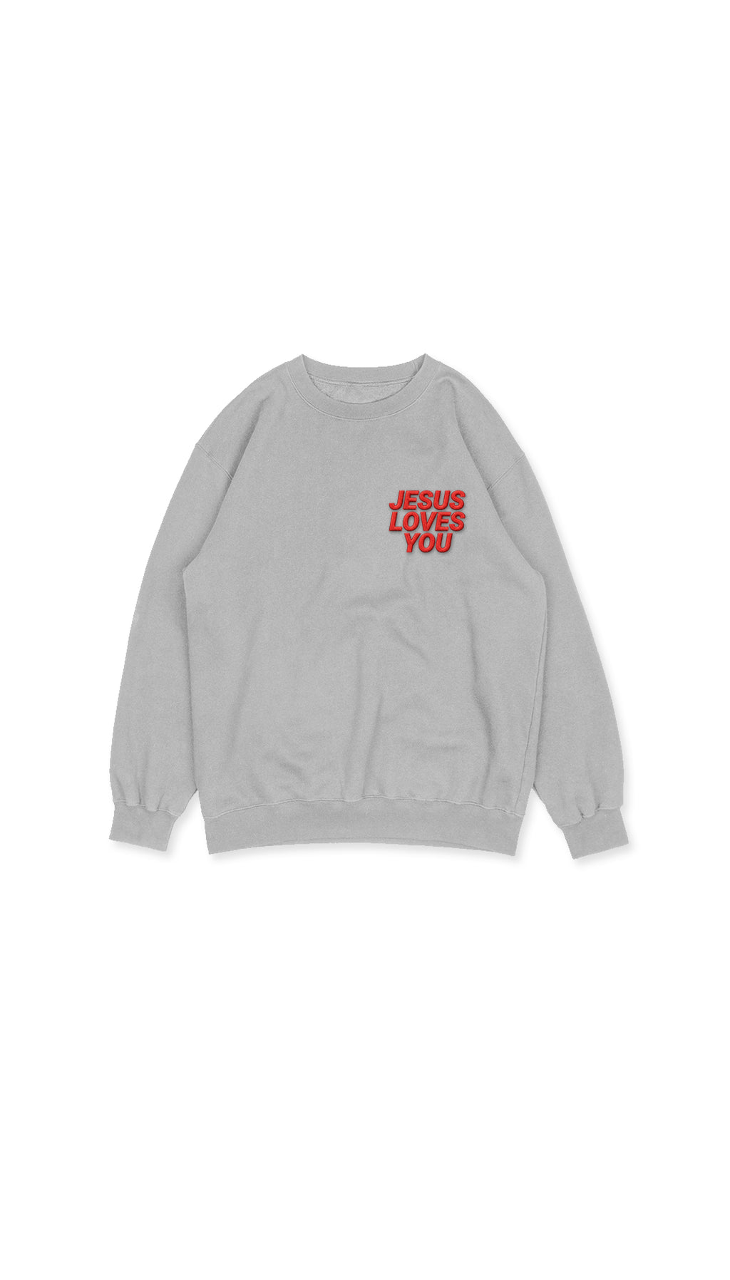 Jesus Loves You Pocket-Logo Embroidered Sweatshirt