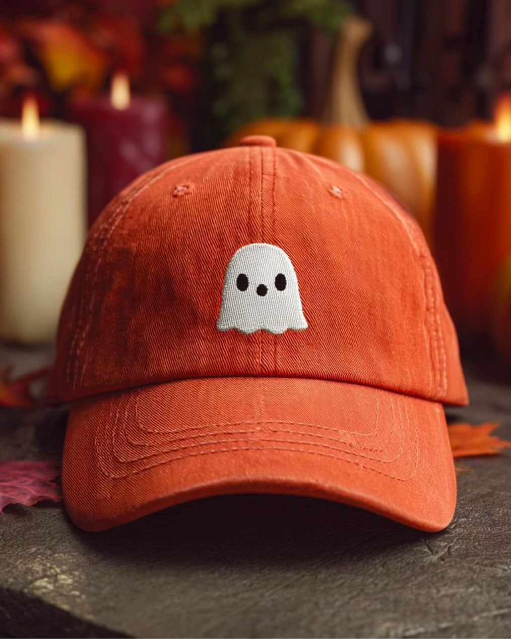 Surprised Ghost Embroidered Hat