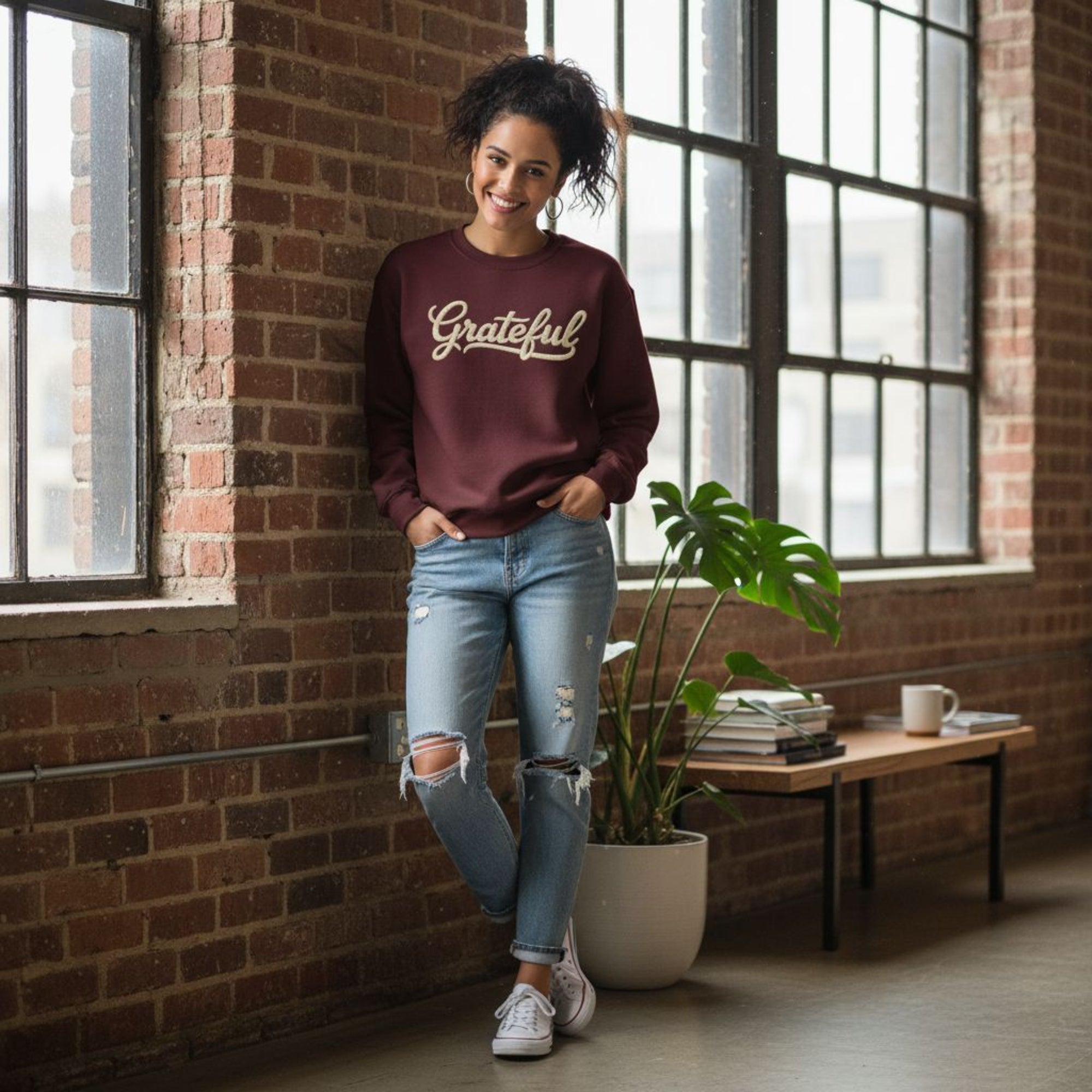 Grateful Embroidered Sweatshirt