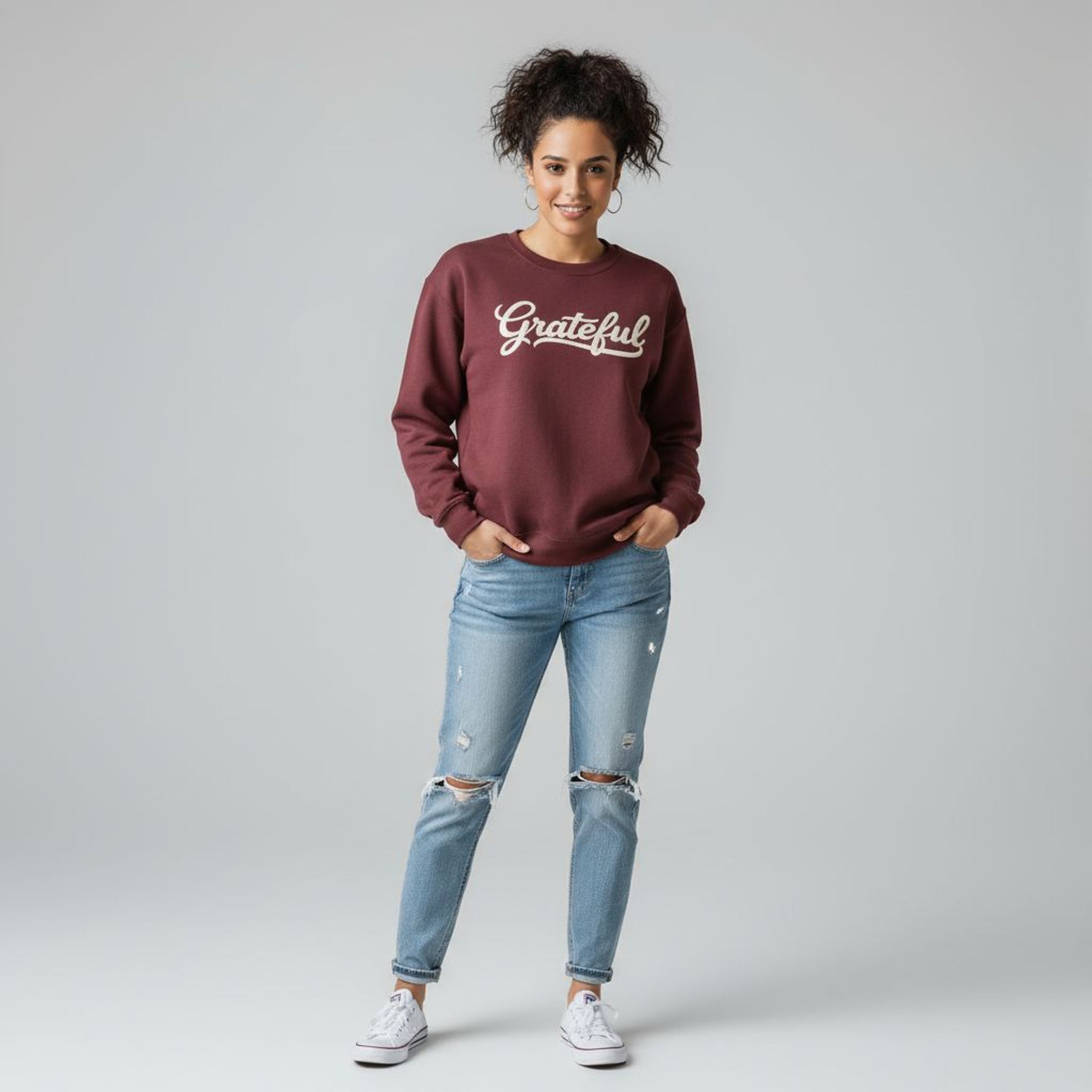 Grateful Embroidered Sweatshirt