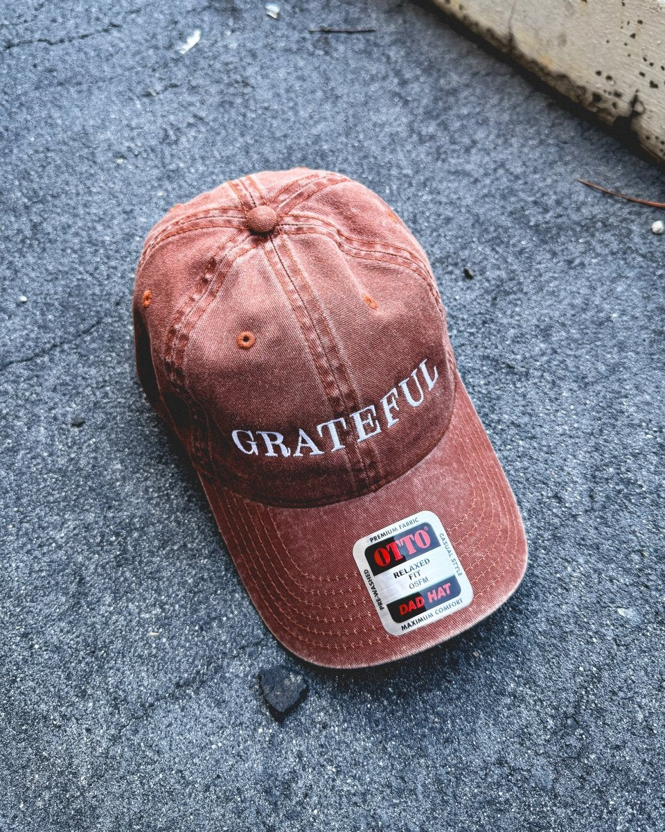 GRATEFUL (Texas Orange Pigment Dyed - Classic Cap) - The Cap Lovers Club