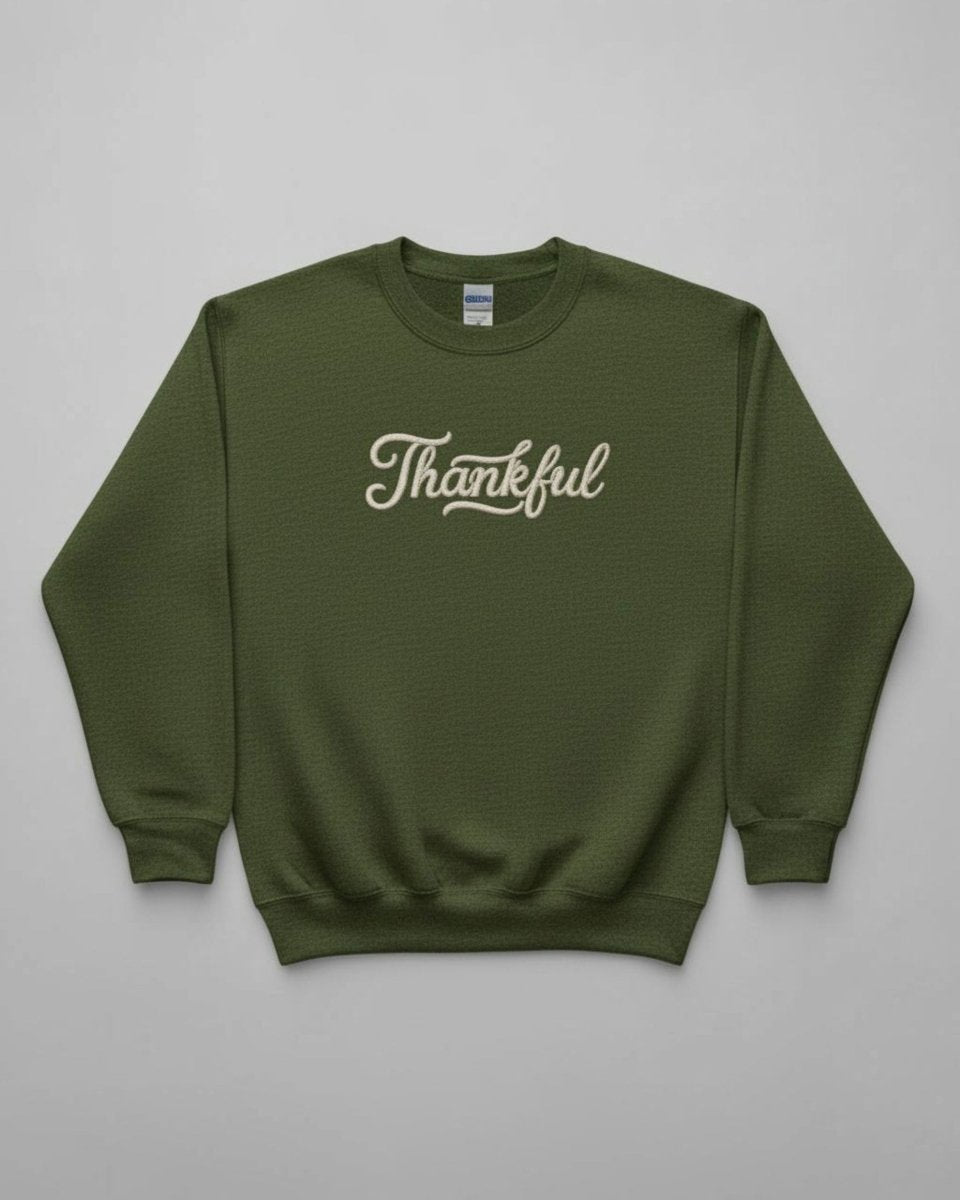 Thankful Embroidered Sweatshirt - The Cap Lovers Club