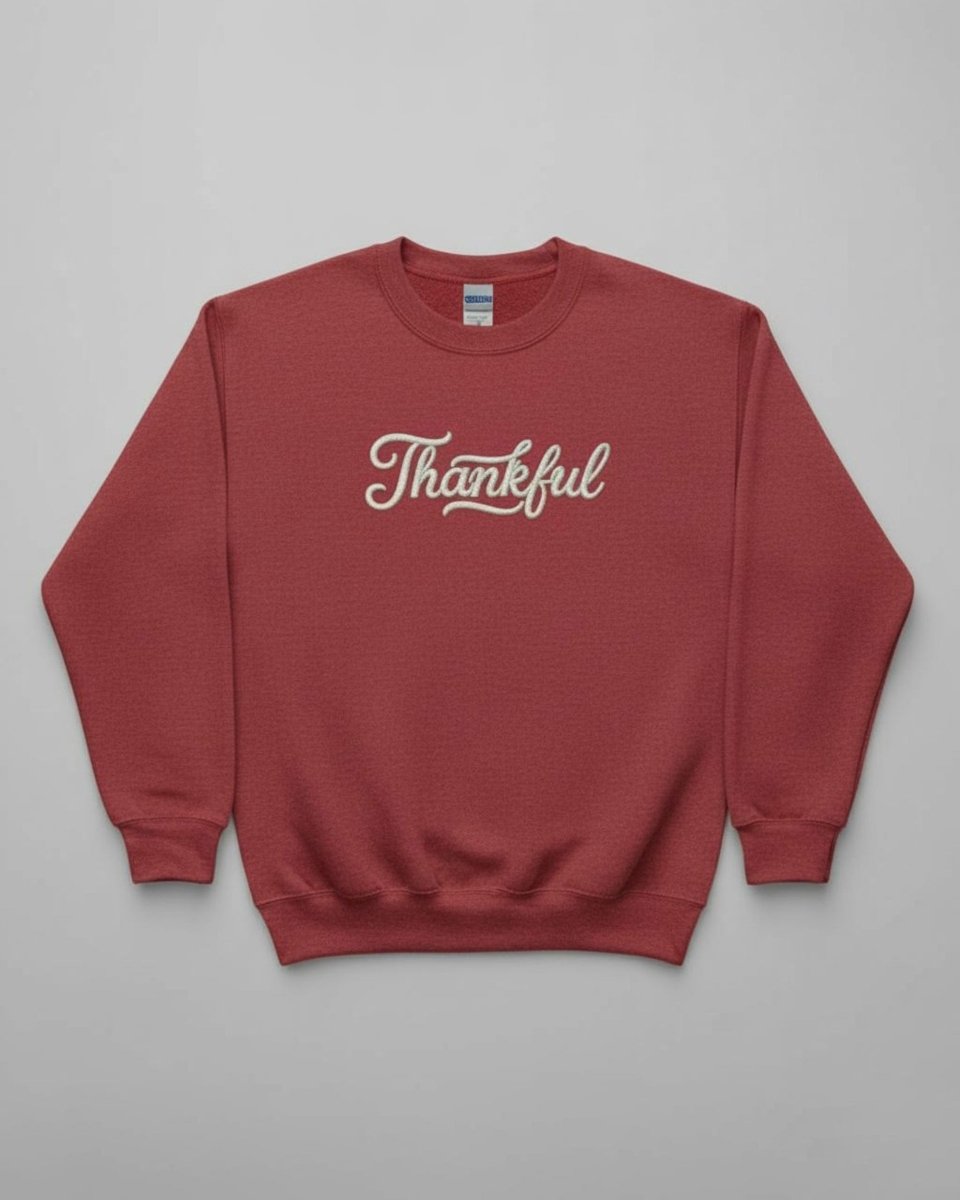 Thankful Embroidered Sweatshirt - The Cap Lovers Club
